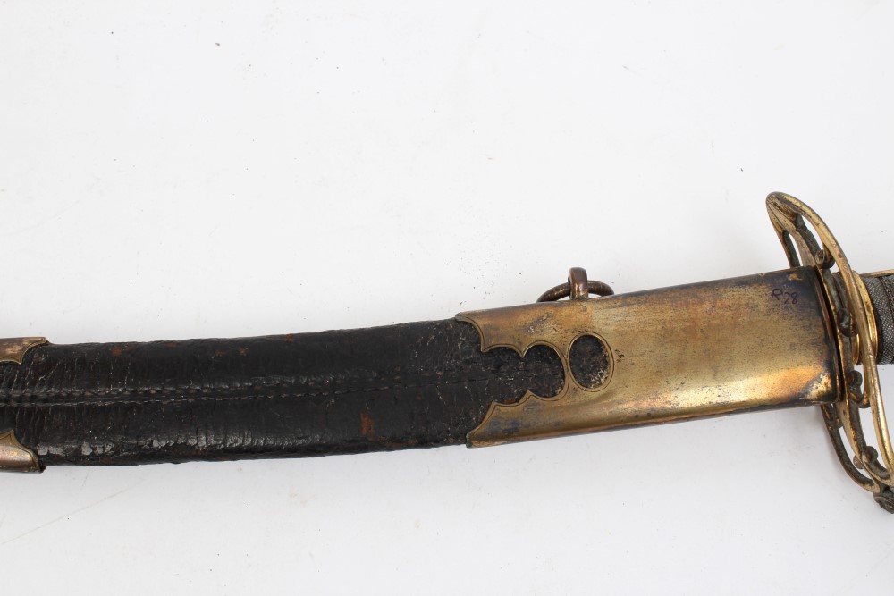 George III 1803 pattern Infantry Officers' sabre with gilt copper lion's head hilt with crowned GR - Image 21 of 23