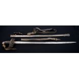 Fine Victorian presentation Suffolk Artillery Volunteers' sword with silver plated hilt decorated