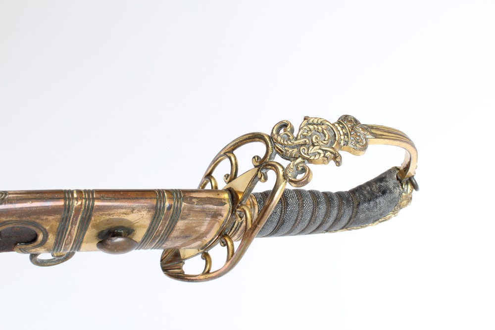 Good George III 1803 pattern Infantry Officers' sabre with gilt copper lion's head hilt with - Image 12 of 22