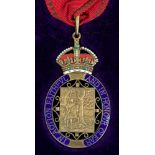 Rare George V Order of the Companions of Honour - gentlemen's silver gilt and enamel badge with