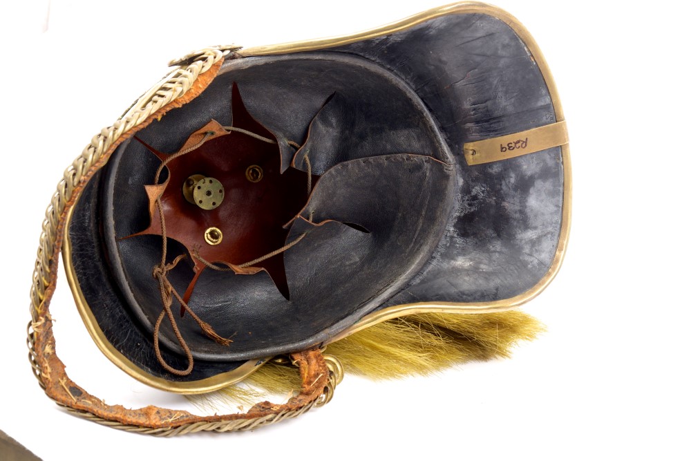 Scarce Edwardian Troopers' helmet of The King's Own Norfolk Imperial Yeomanry, - Image 2 of 2