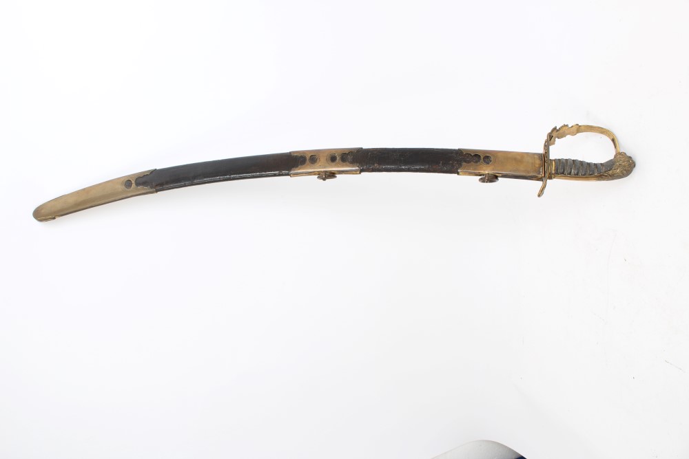 George III 1803 pattern Infantry Officers' sabre with gilt copper lion's head hilt with crowned GR - Image 15 of 23