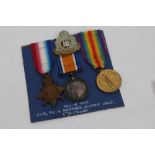 First World War 1914 - 1915 Star trio - comprising 1914 - 1915 Star, War and Victory medals,