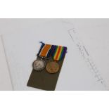 First World War pair - comprising War and Victory medals, named to 2nd Lieut F. S. C. Taylor.