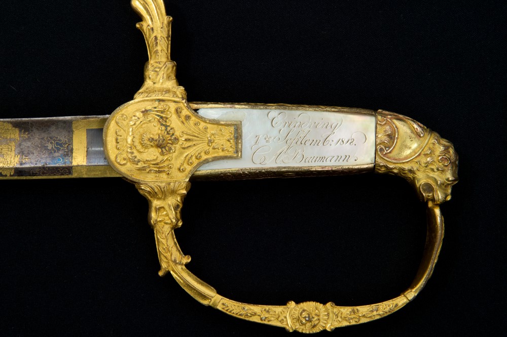 + Fine early 19th century Swedish Royal Presentation sword, presented by King Charles XIV to C. A. - Image 4 of 4