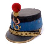 First World War, French 6th Light Infantry Kepi with horn badge,