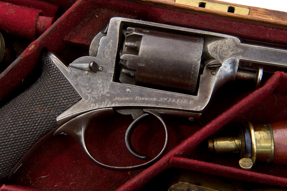 Victorian Deane Adams & Deane 54 bore five-shot single-action percussion self-cocking revolver, - Image 4 of 6