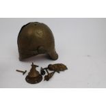 Victorian 1871 pattern cavalry helmet of the 7th Dragoon Guards (distressed condition with many