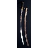 + Rare American 1796 pattern-type Cavalry Officers' sabre, by A. W.