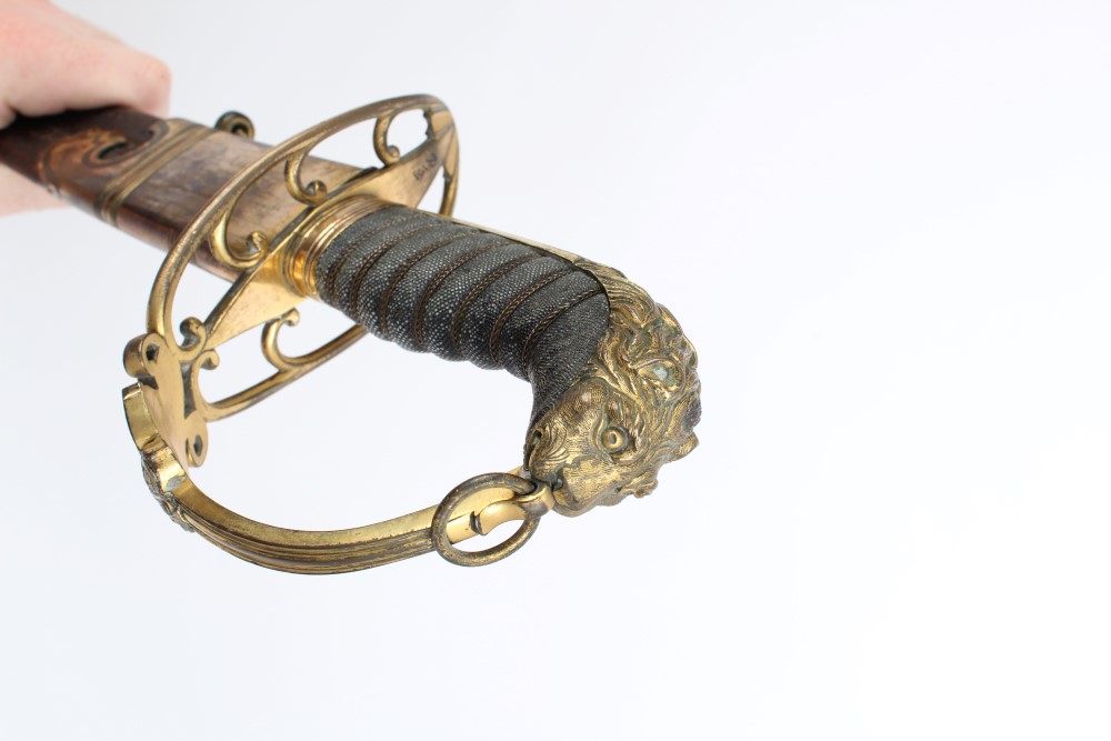 Good George III 1803 pattern Infantry Officers' sabre with gilt copper lion's head hilt with - Image 15 of 22