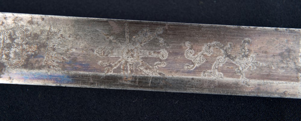 Rare George III 1796 pattern Heavy Cavalry Officers' undress sword with steel ladder and scroll - Image 3 of 3