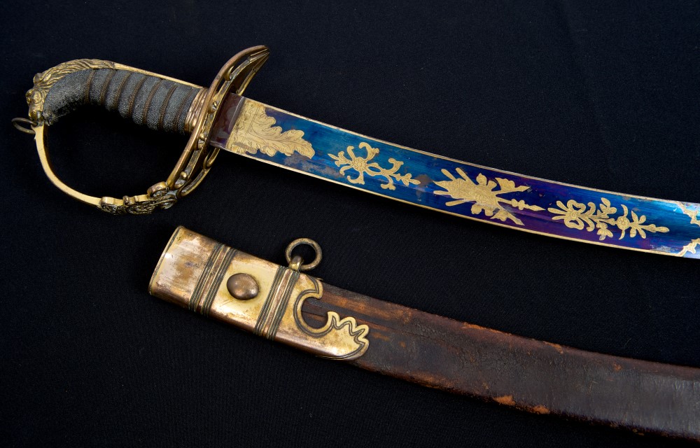 Good George III 1803 pattern Infantry Officers' sabre with gilt copper lion's head hilt with - Image 2 of 22