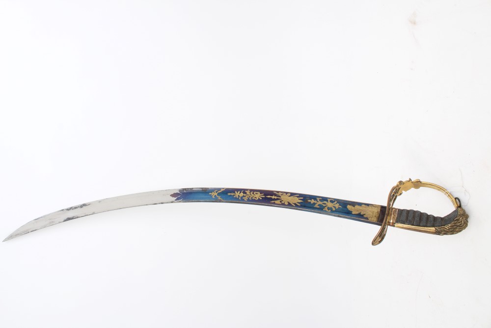 Good George III 1803 pattern Infantry Officers' sabre with gilt copper lion's head hilt with - Image 7 of 22