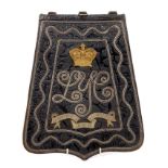 Rare Victorian Officers' undress sabretache of Prince Albert's Own Leicestershire Yeomanry Cavalry,