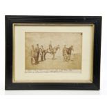 Fine mid-19th century Roger Fenton Crimean War photograph of five British Officers - one on