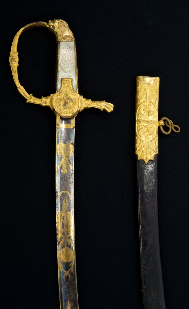 + Fine early 19th century Swedish Royal Presentation sword, presented by King Charles XIV to C. A. - Image 2 of 4