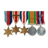 Second World War medal group - comprising 1939 - 1945 Star, Africa Star with 1st Army clasp,