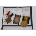 First World War trio - comprising 1914 - 1915 Star, named to 5-6478 Pte. A. Gray. Sea. Highrs.