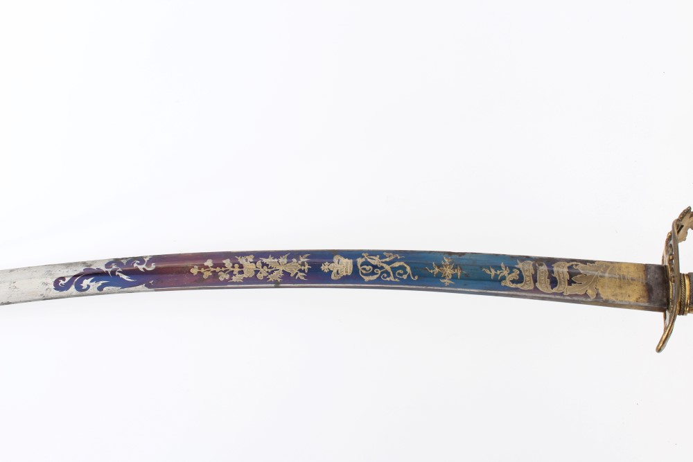 George III 1803 pattern Infantry Officers' sabre with gilt copper lion's head hilt with crowned GR - Image 6 of 23