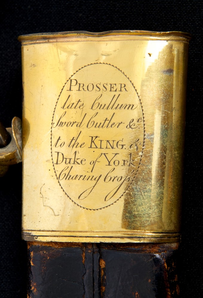 Fine George III 1796 pattern-type Officers' sabre with gilt brass stirrup hilt with diced ivory - Image 3 of 3