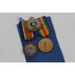 First World War pair - comprising War and Victory medals, named to PTE. C. W. Frost.