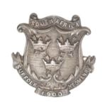 Late Victorian silver 'South Africa Suffolk Yeomanry 1900' badge,