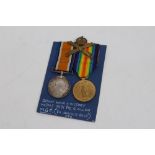 First World War pair - comprising War and Victory medals, named to PTE G. Allen. M.G.