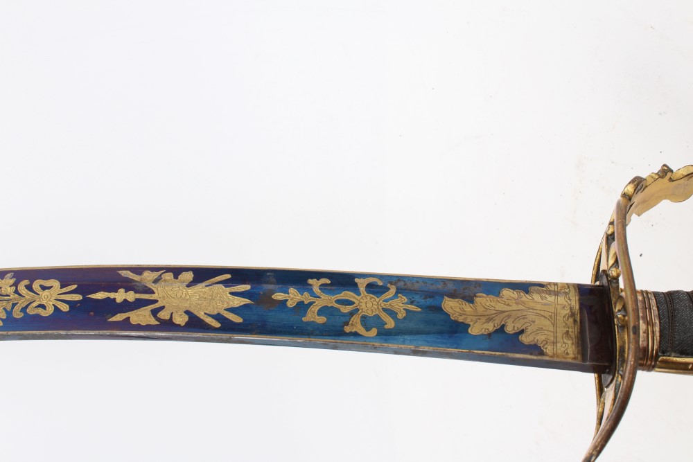 Good George III 1803 pattern Infantry Officers' sabre with gilt copper lion's head hilt with - Image 8 of 22