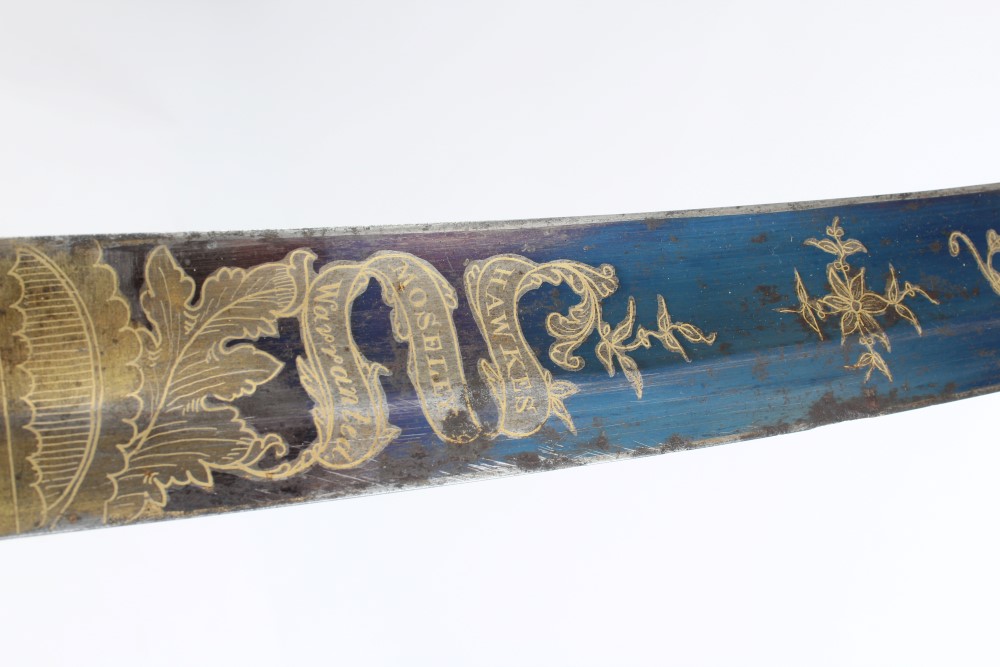 George III 1803 pattern Infantry Officers' sabre with gilt copper lion's head hilt with crowned GR - Image 10 of 23