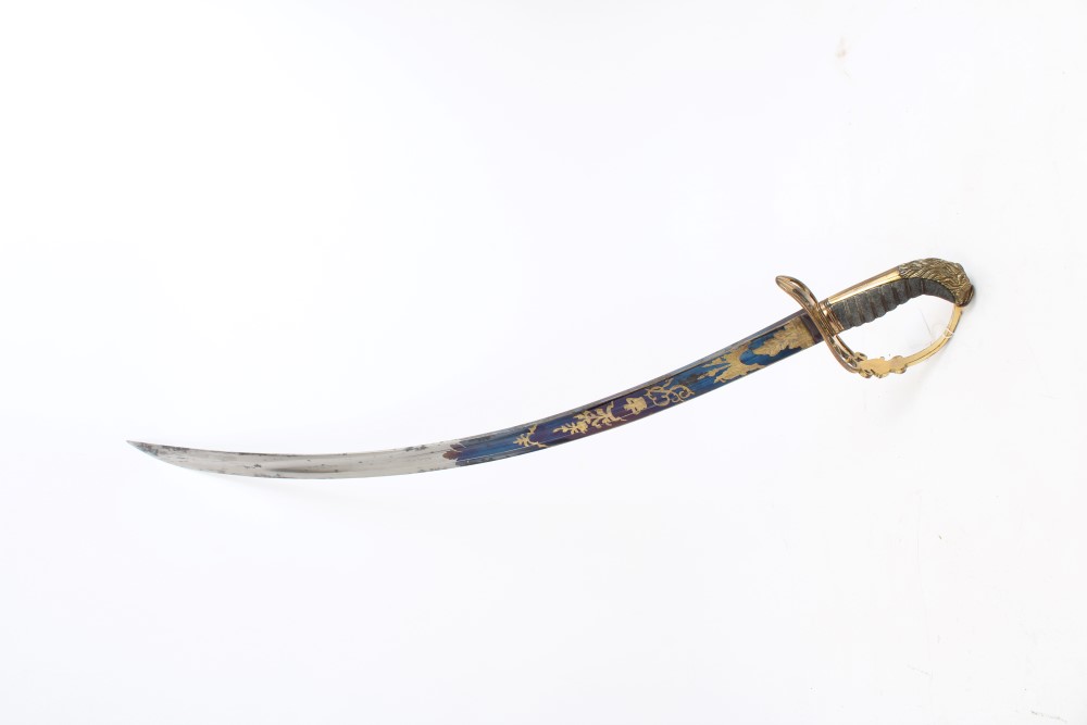 Good George III 1803 pattern Infantry Officers' sabre with gilt copper lion's head hilt with - Image 4 of 22