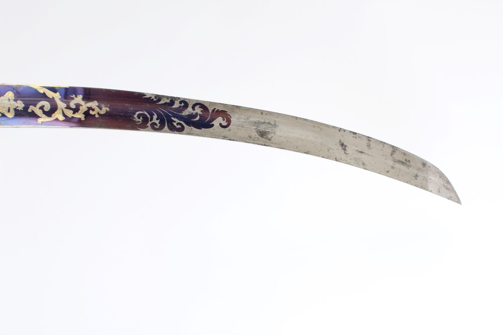 George III 1803 pattern Infantry Officers' sabre with gilt copper lion's head hilt with crowned GR - Image 9 of 23