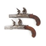 Fine pair early 19th century flintlock pocket pistols, by Durs Egg, London,