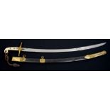 William IV 1831 pattern General Officers' Mameluke sword with ivory grips,