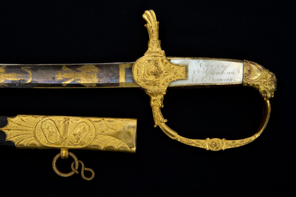 + Fine early 19th century Swedish Royal Presentation sword, presented by King Charles XIV to C. A. - Image 3 of 4