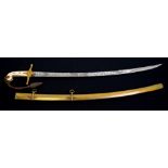 Victorian 1831 pattern General Officers' Mameluke sword with ivory grips,