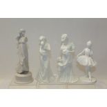 Two Royal Worcester figures - First Kiss and The Christening,