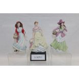 Five Wedgwood porcelain figures - Violet, Lily, Rose, Iris and Primrose,