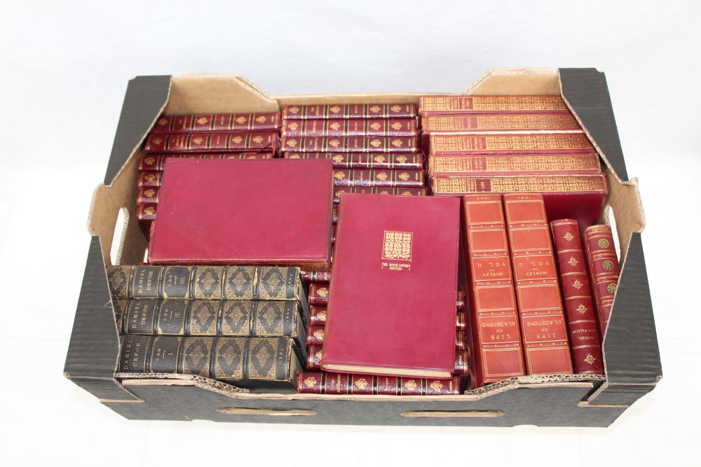 Books - box of bindings - twenty-four volumes of Scott - well bound,