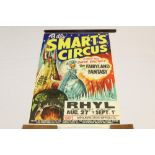 Vintage Billy Smart's Circus poster - Rhyl A Great New Super Spectacle The Fairyland Fantasy,