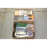 Books - two boxes of British topography