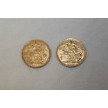 G.B. Edward VII gold Sovereigns - 1908 and 1909.