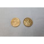 G.B. Half Sovereigns - Edward VII - 1905. F and George V - 1913.