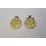 G.B. George III gold Guineas - 1767 and 1787 (N.B.