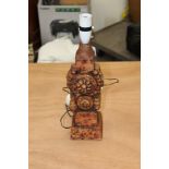 Bernard Rooke pottery totem pole lamp