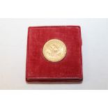 U.S.A. Coronet Head gold Five Dollars - 1899 (boxed).