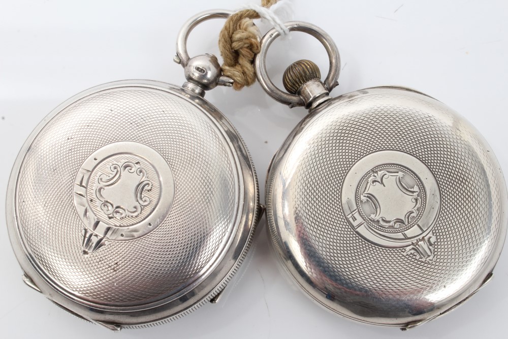 Gentlemen's silver open faced pocket watch, - Image 2 of 6