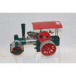 Live Steam Traction Engine - red and green livery