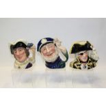 Three Royal Doulton character jugs - Vice-Admiral Lord Nelson D6932, with certificate,