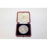 Medallion - G.B. Coronation of George V - 1911 silver medallion (N.B. diameter 51mm).