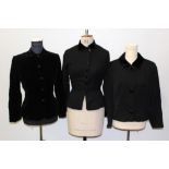 Ladies' vintage black jackets - two cropped bolero style,